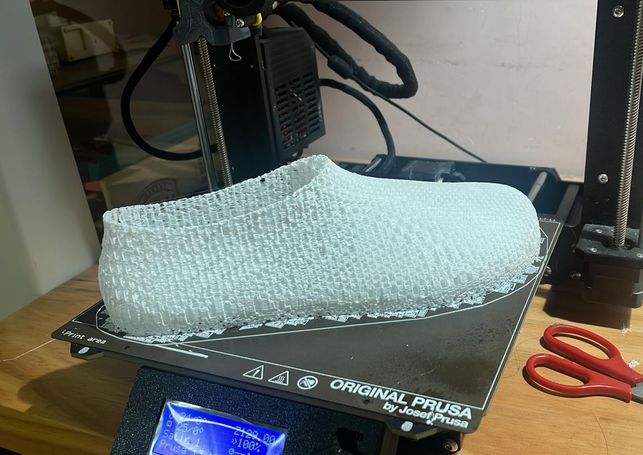 Side view of the 3D printed shoe